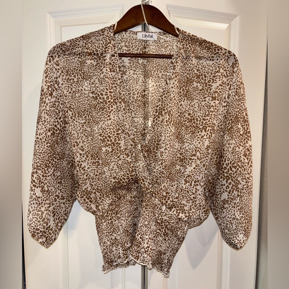 Romantic Date Night Leopard Print Blouse